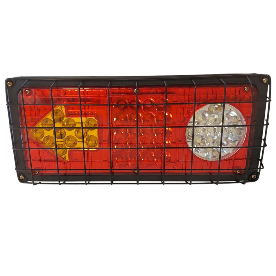Faro Trasero Led Universal Con Rejilla 12-24V-Faros Traseros-Multishop Uruguay