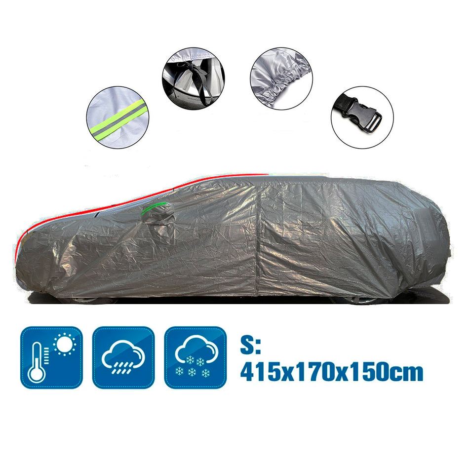 Funda Cobertor Cubre Auto Calidad Premium Con Puerta Lateral-Cubreautos-Multishop Uruguay