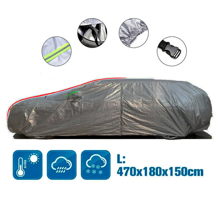 Funda Cobertor Cubre Auto Calidad Premium Con Puerta Lateral-Cubreautos-Multishop Uruguay