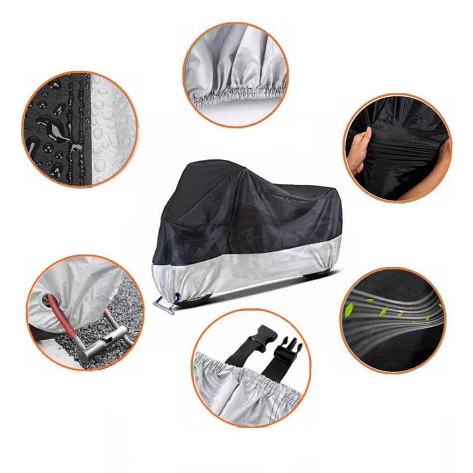 Funda Cubre Moto Exterior Interior Antipolvo Impermeable-Cubre Motos-Multishop Uruguay