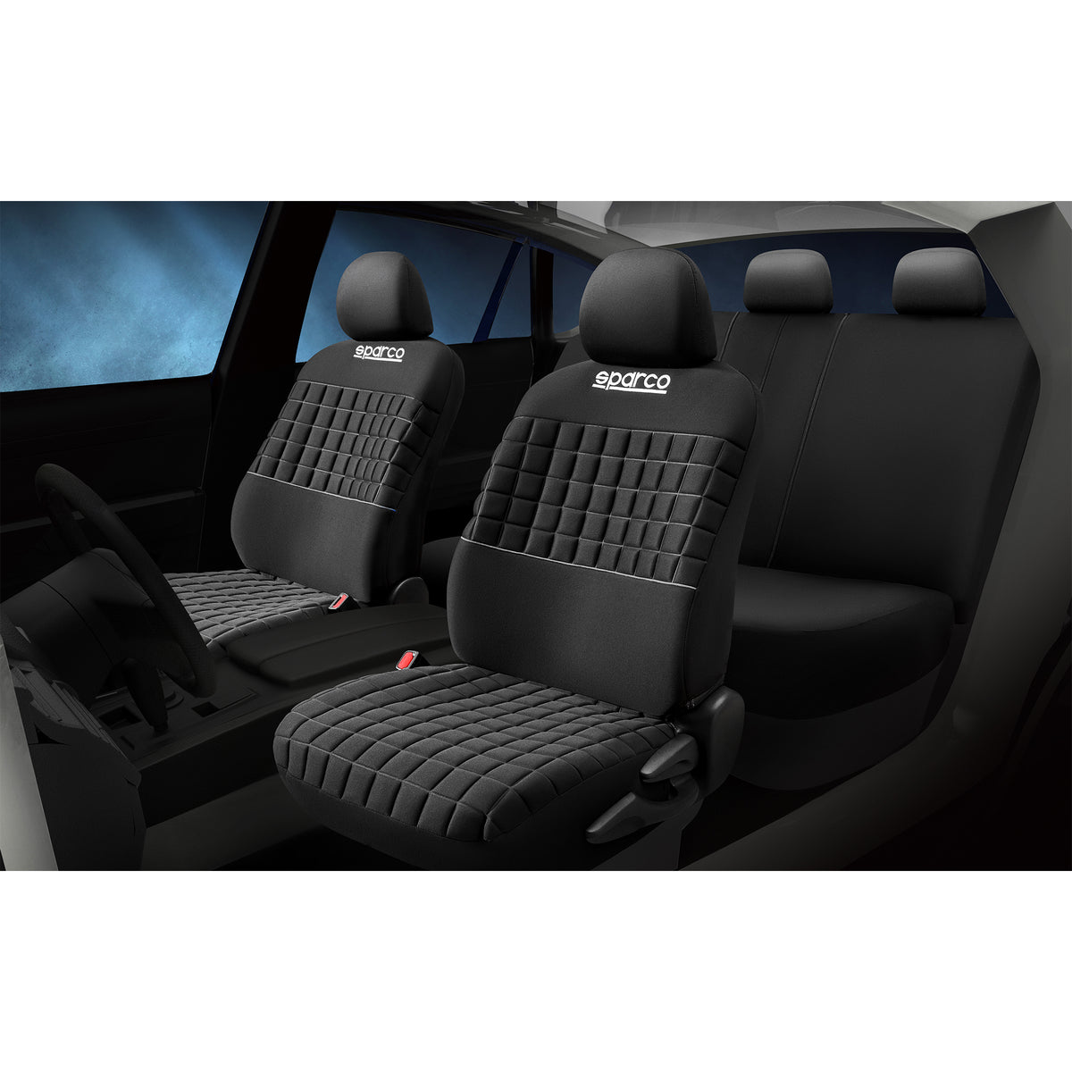 Fundas Cubreasientos Sparco Universal Polyester + Espuma-Cubreasientos Universales-Multishop Uruguay