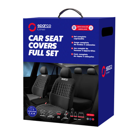 Fundas Cubreasientos Sparco Universal Polyester + Espuma-Cubreasientos Universales-Multishop Uruguay