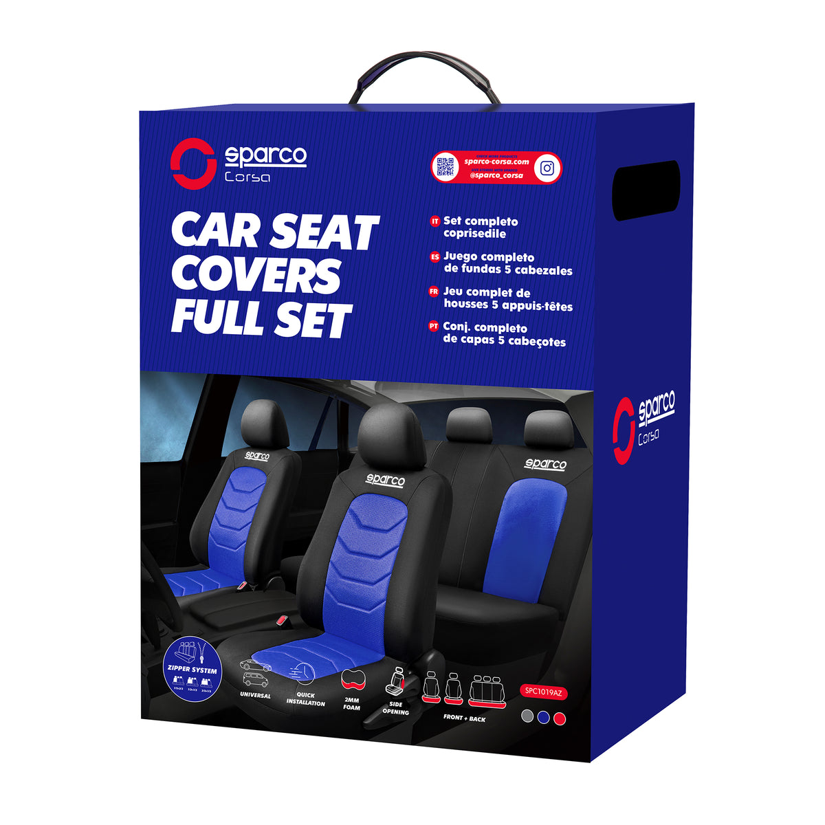 Fundas Cubreasientos Sparco Universal-Cubreasientos Universales-Multishop Uruguay