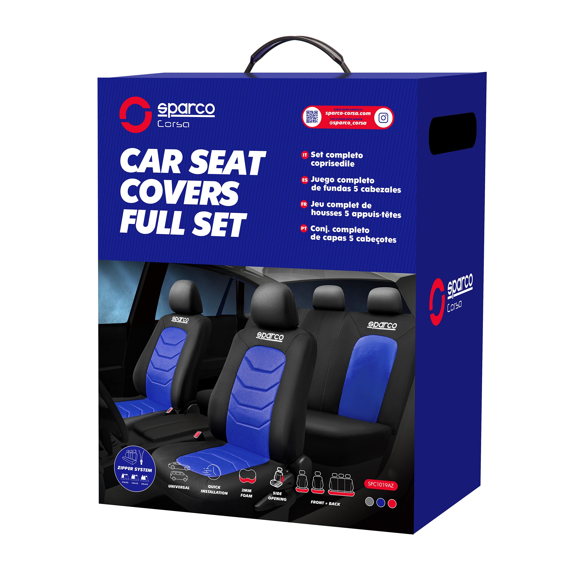 Fundas Cubreasientos Sparco Universal-Cubreasientos Universales-Multishop Uruguay