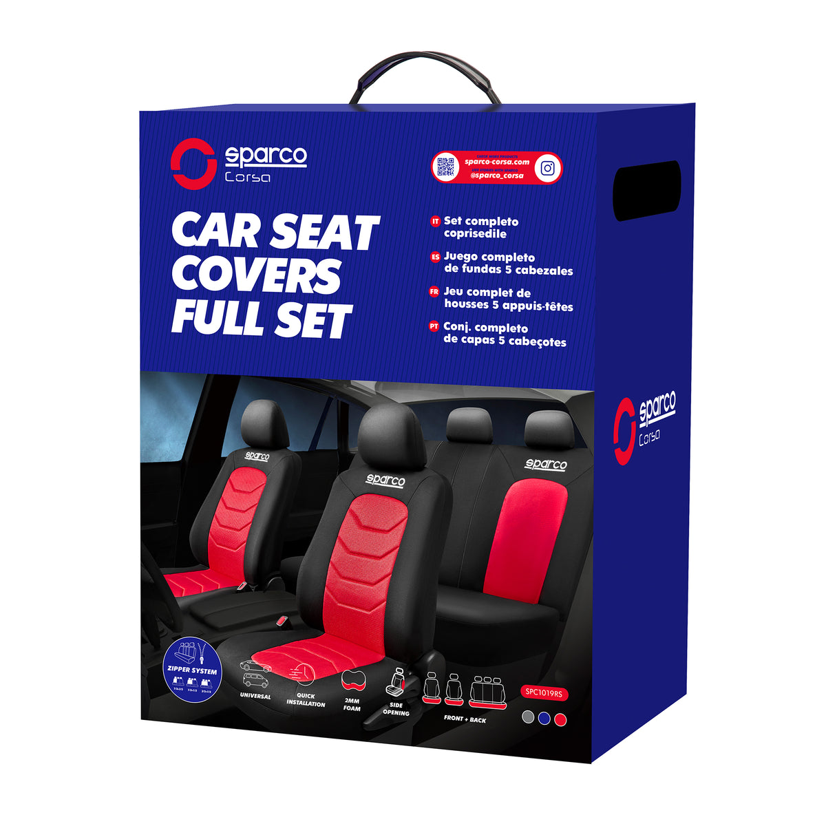 Fundas Cubreasientos Sparco Universal-Cubreasientos Universales-Multishop Uruguay