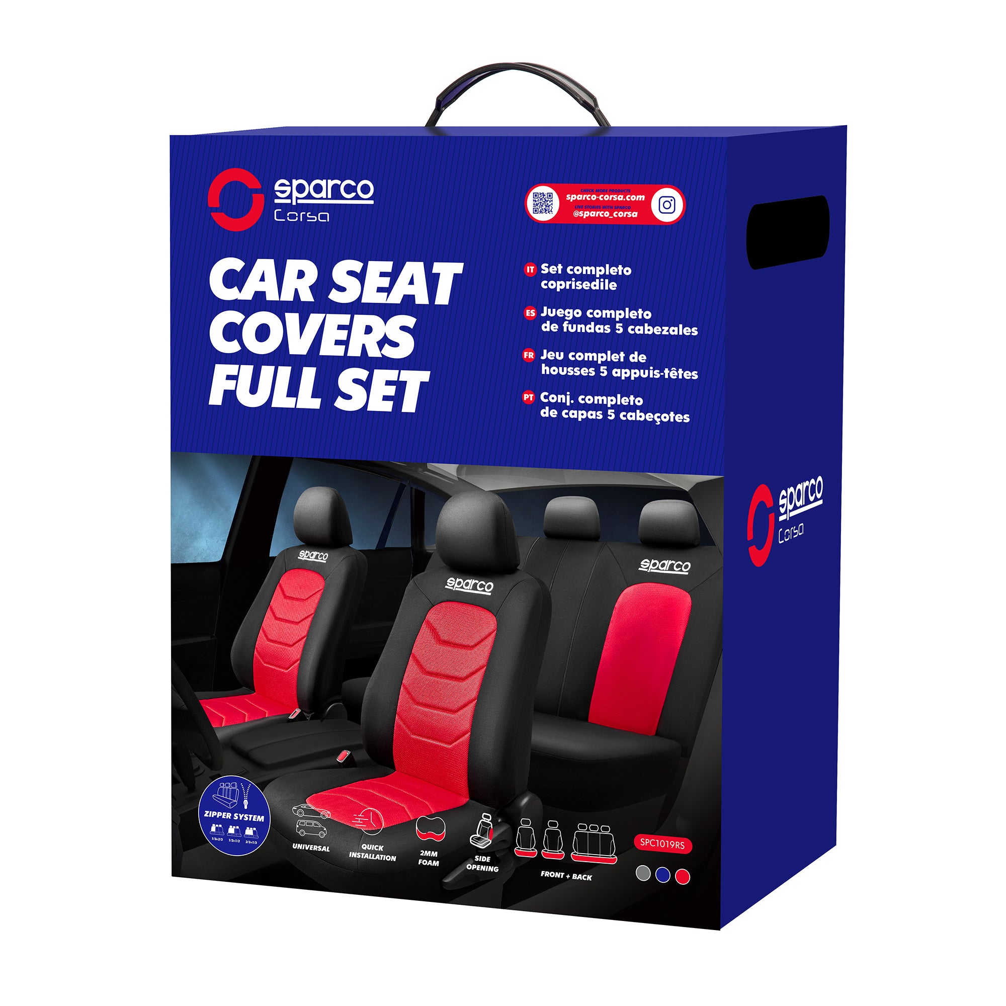 Fundas Cubreasientos Sparco Universal-Cubreasientos Universales-Multishop Uruguay