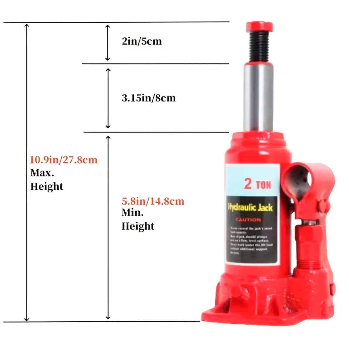 Gato Hidraulico 2 Toneladas-Gatos Hidraulicos-Multishop Uruguay
