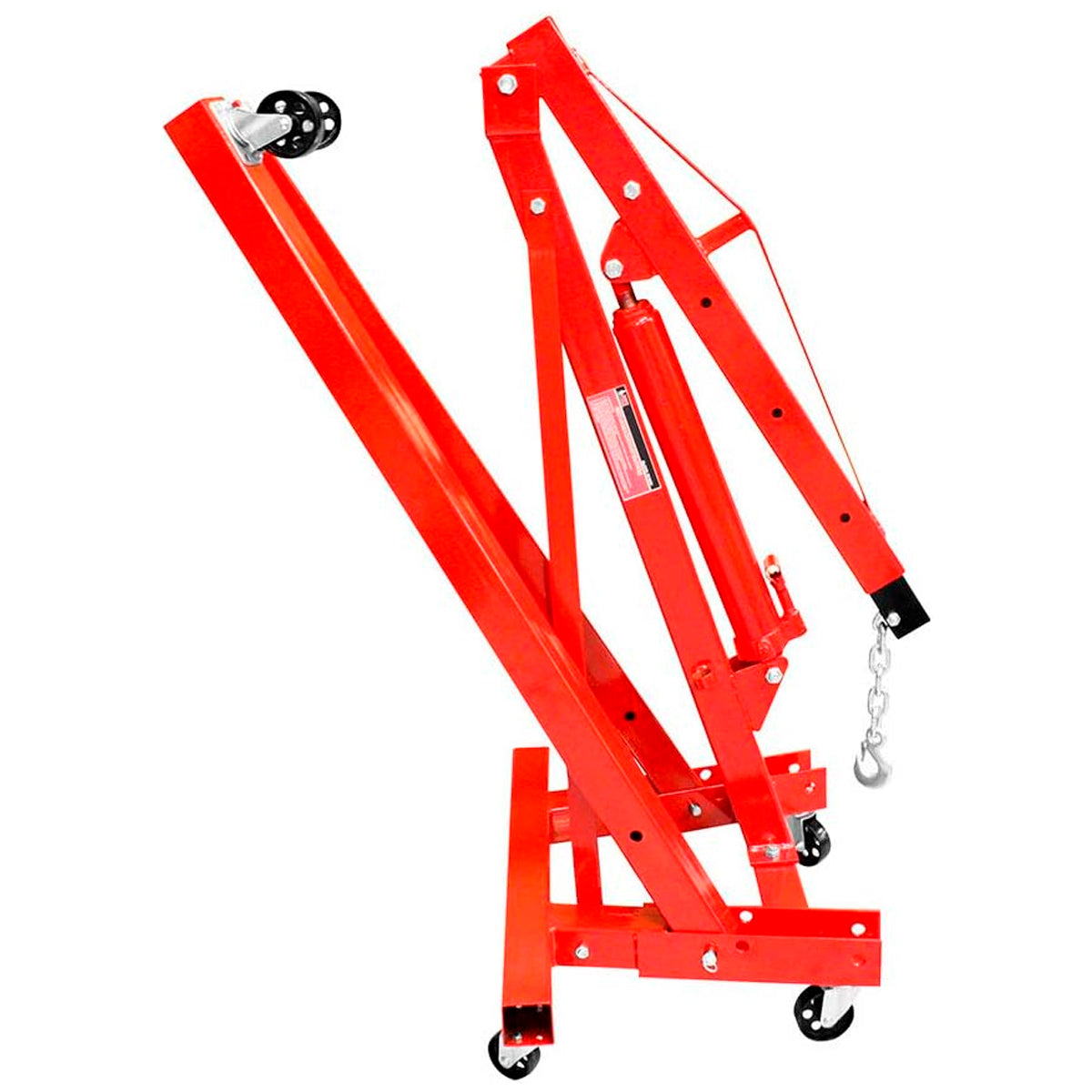 Grúa Pluma hidráulica plegable 2T para motores y talleres-Gruas-Multishop Uruguay