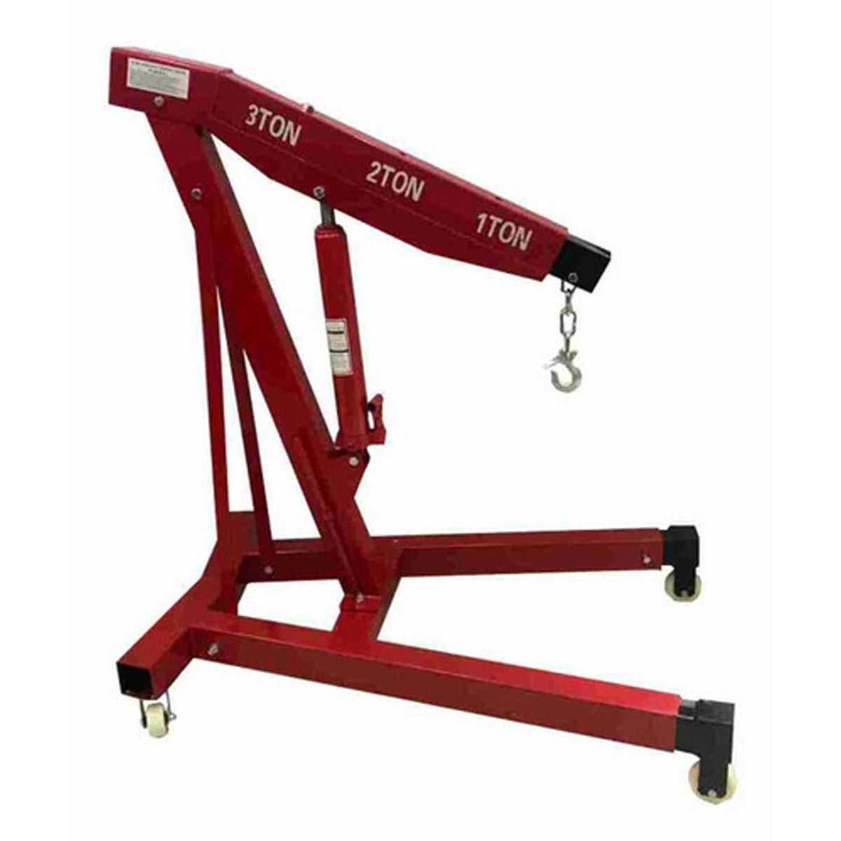 Grúa Pluma hidráulica plegable 3T para motores y talleres-Gruas-Multishop Uruguay