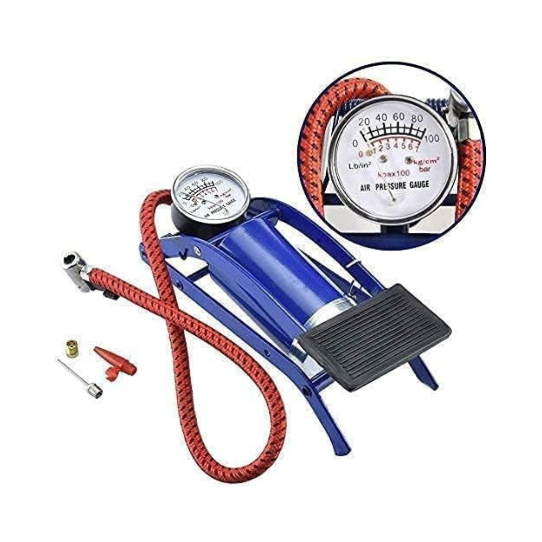 Inflador De Pie Con Manometro 1 Piston Auto-Infladores-Multishop Uruguay