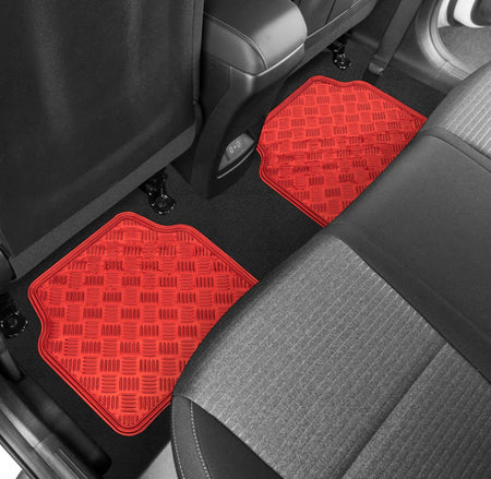 Juego Alfombras para autos en aluminio 4 piezas-Alfombras Universales-Multishop Uruguay