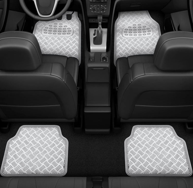 Juego Alfombras para autos en aluminio 4 piezas-Alfombras Universales-Multishop Uruguay