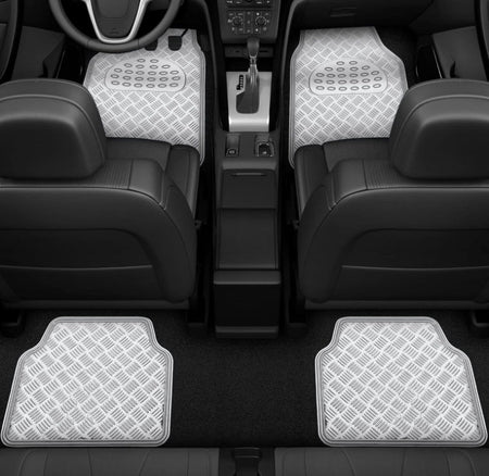 Juego Alfombras para autos en aluminio 4 piezas-Alfombras Universales-Multishop Uruguay