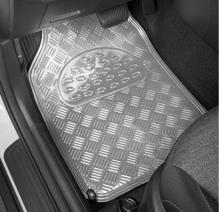 Juego Alfombras para autos en aluminio 4 piezas-Alfombras Universales-Multishop Uruguay