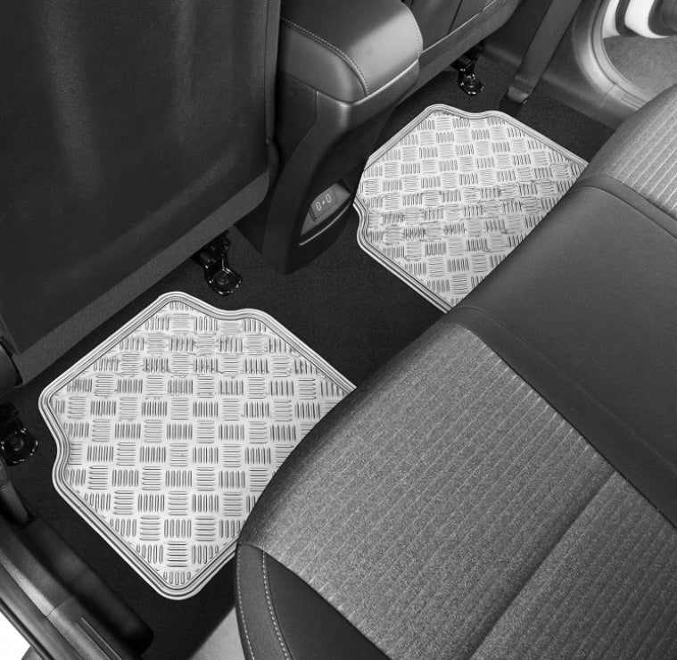 Juego Alfombras para autos en aluminio 4 piezas-Alfombras Universales-Multishop Uruguay