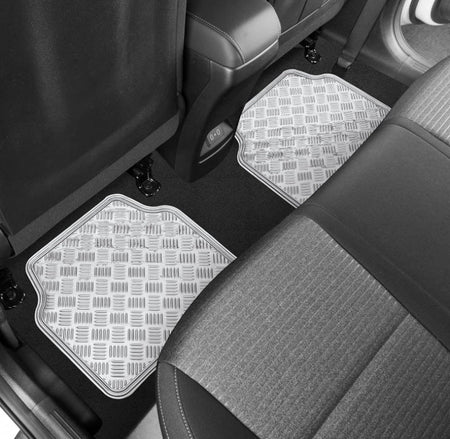 Juego Alfombras para autos en aluminio 4 piezas-Alfombras Universales-Multishop Uruguay