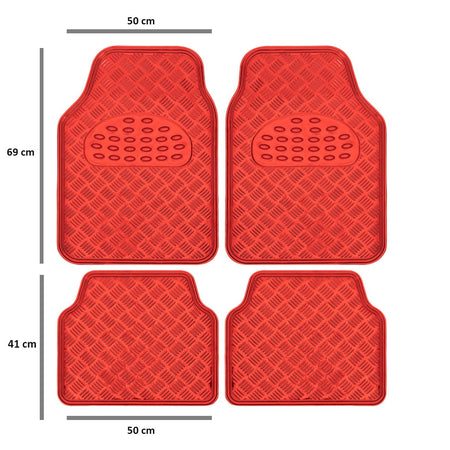 Juego Alfombras para autos en aluminio 4 piezas-Alfombras Universales-Multishop Uruguay