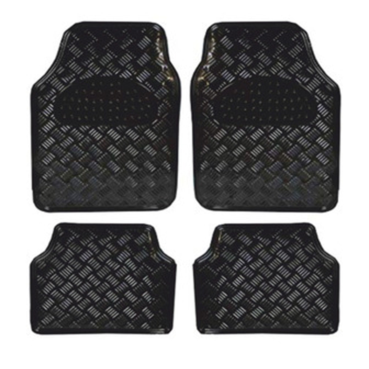 Juego Alfombras para autos en aluminio 4 piezas-Alfombras Universales-Multishop Uruguay