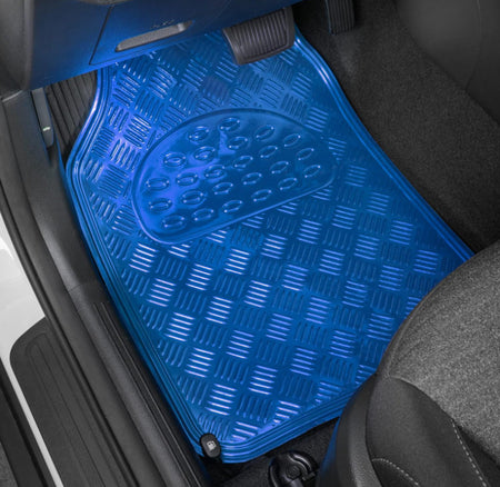 Juego Alfombras para autos en aluminio 4 piezas-Alfombras Universales-Multishop Uruguay