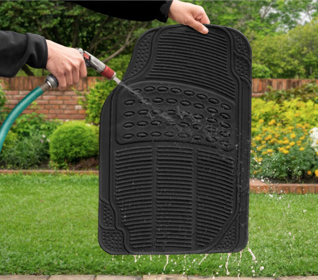 Juego Alfombras para autos en goma Universal 4 piezas flex-Alfombras Universales-Multishop Uruguay