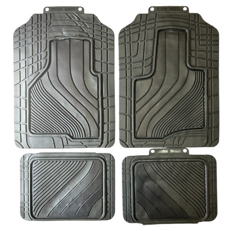 Juego Alfombras Universales Tipo Bandeja 3 Líneas Rojas Curvas-Alfombras Universales-Multishop Uruguay