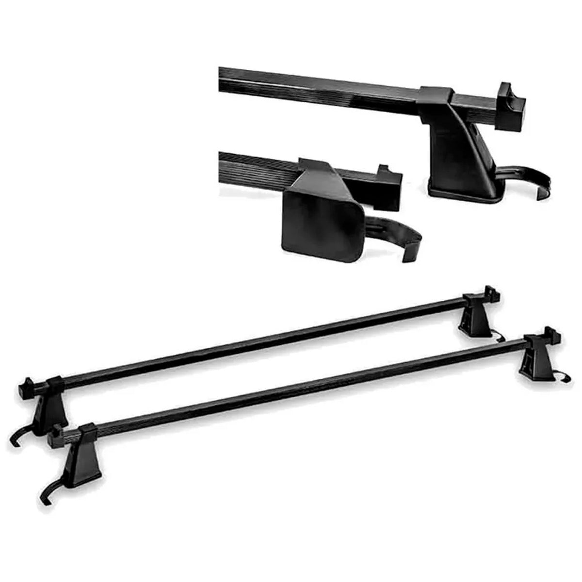 Juego Barras de Techo Sin Gotero + Cintas Sujeta Carga 4,5 m-Combos Accesorios-Multishop Uruguay