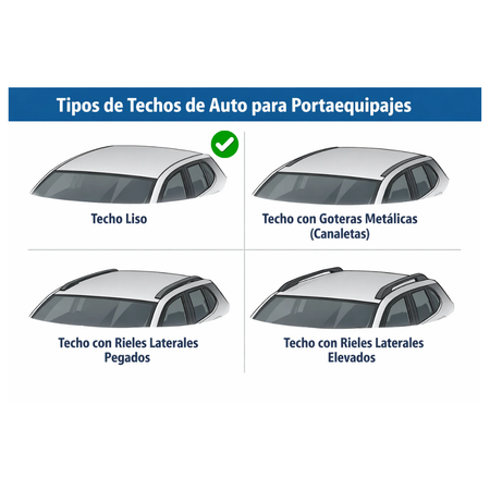 Juego Barras de techo universales sin gotero-Portaequipajes-Multishop Uruguay
