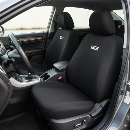 Juego Cubreasientos Auto Tela Universal 9 Piezas - Gris, Roja, Azul o Negra-Cubreasientos Universales-Multishop Uruguay