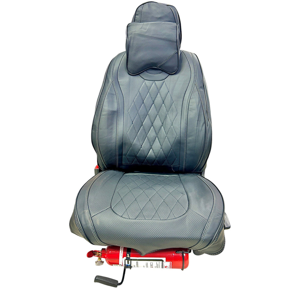 Juego Cubreasientos para auto capitoneado Negro-Cubreasientos Universales-Multishop Uruguay