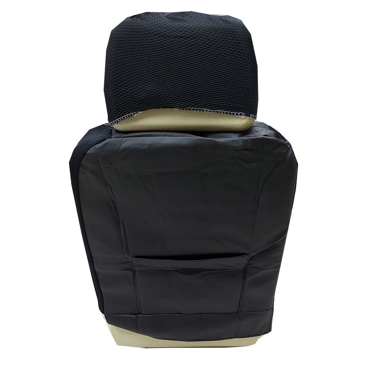 Juego Cubreasientos para auto Eco Cuero Negro-Cubreasientos Universales-Multishop Uruguay