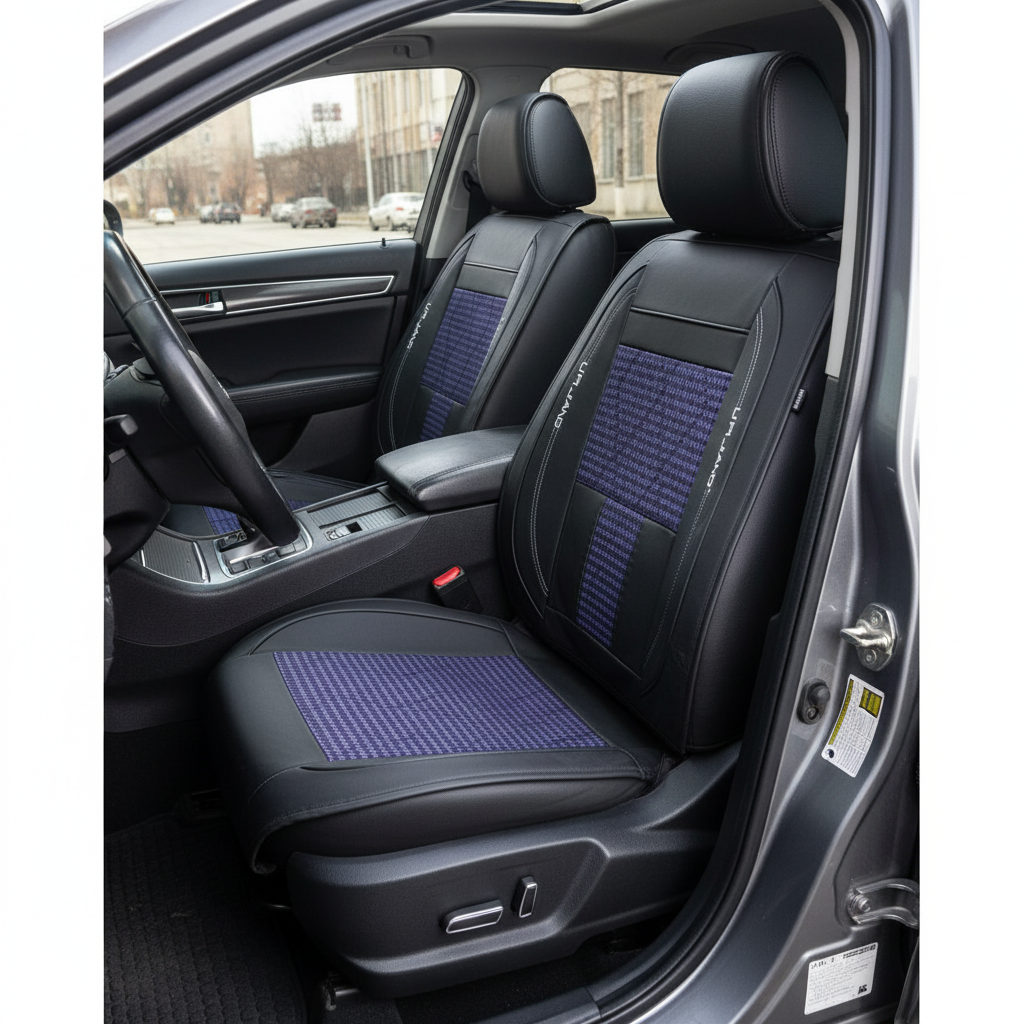 Juego Cubreasientos para auto, Rojo Azul o Negro-Cubreasientos Universales-Multishop Uruguay
