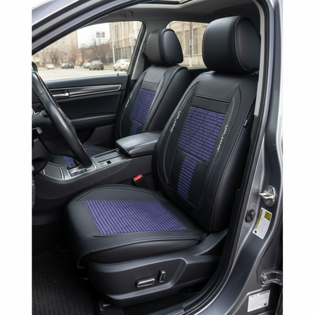 Juego Cubreasientos para Auto Universal Eco Cuero 9 Piezas-Cubreasientos Universales-Multishop Uruguay