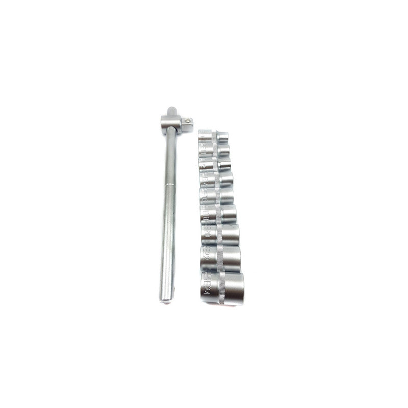 Juego Dados Torx 1/2 Hembra Con Mango Deslizable-Caja Dados-Multishop Uruguay