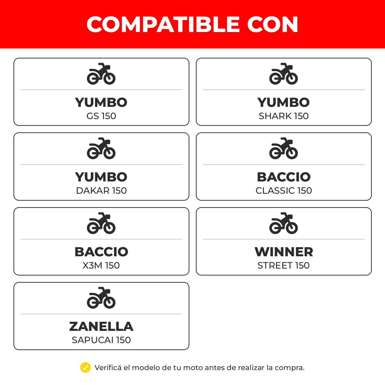 Juego de Juntas Completo CG150 Moto con Arranque-Juntas motos-Multishop Uruguay