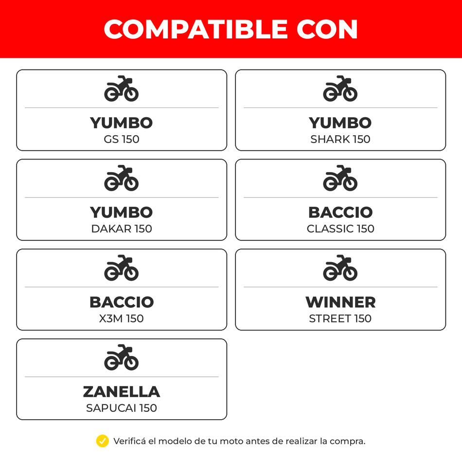 Juego de Juntas Completo CG150 Moto con Arranque-Juntas motos-Multishop Uruguay