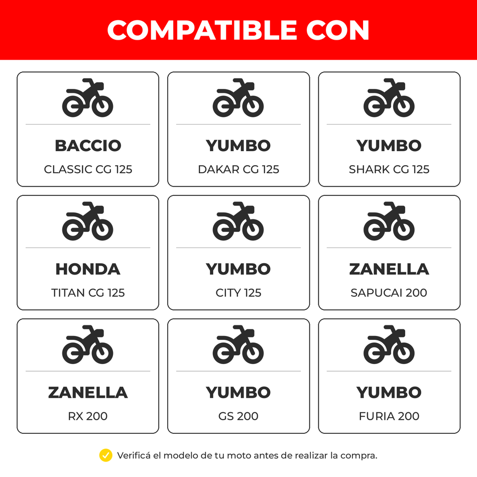 Junta Caño Escape Cg/Dakar/Gs/Gts x6 Un-Juntas motos-Multishop Uruguay