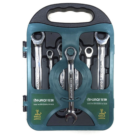 Kit 7 Llaves Combinadas Con Cricket 8-19 Mm-Llave Combinada-Multishop Uruguay