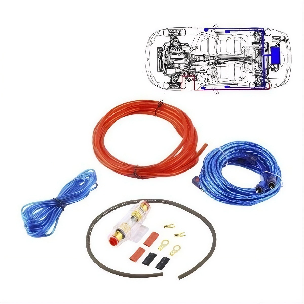 Kit 8 Cables Instalacion Potencia-Instalacion-Multishop Uruguay