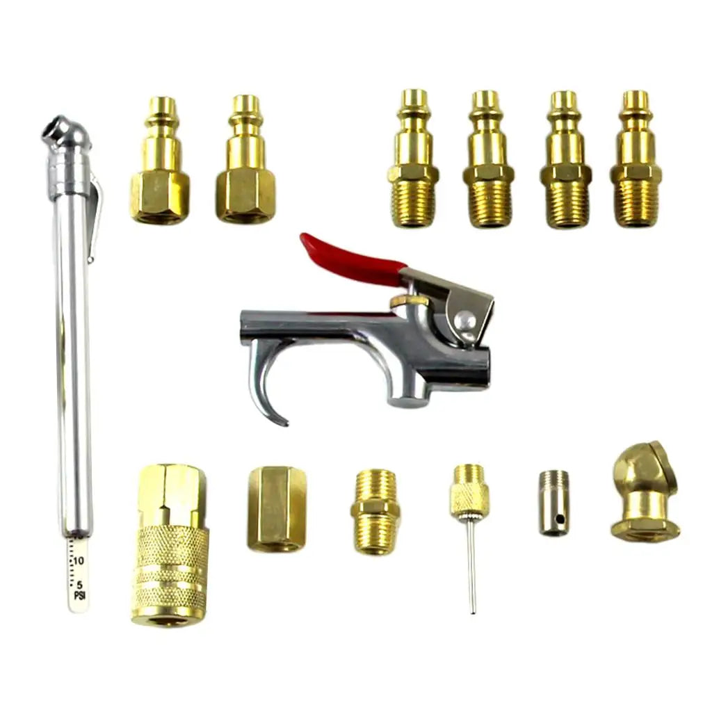 Kit Accesorios para Compresor 14 Piezas 1/4 NPT-Accesorios-Multishop Uruguay