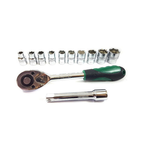 Kit Dados 1/2 Con Criquet Y Alargador 10 A 24 Mm-Caja Dados-Multishop Uruguay