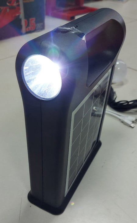 Kit Faro Led + 2 Lamparas Con Panel Solar-Faro Solar-Multishop Uruguay