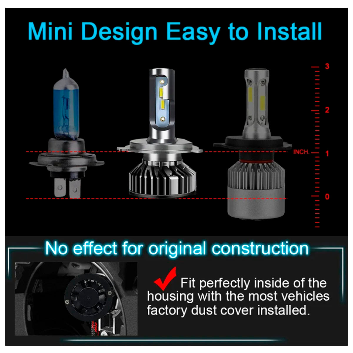 Kit Lámpara LED 48W (24W) 12V H1, H3, H7, H11, H16, H27, 9005, 9006 Canbus-Kit Led-Multishop Uruguay