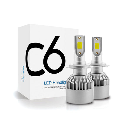 Kit Lampara Led 9006 Cree Blancas 6000K-Kit Led 9006-Multishop Uruguay