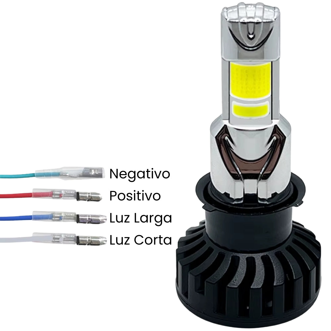 Kit Lámpara LED Moto H4 9-60V 40W 4000K IP67-Lamparas Led-Multishop Uruguay