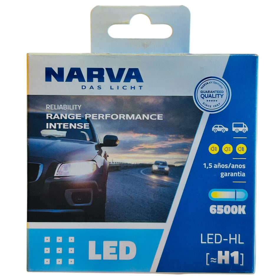 Kit Lamparas Led 12/24v 19w H1 Narva 6500k P14.5s-Kit Led H1-Multishop Uruguay