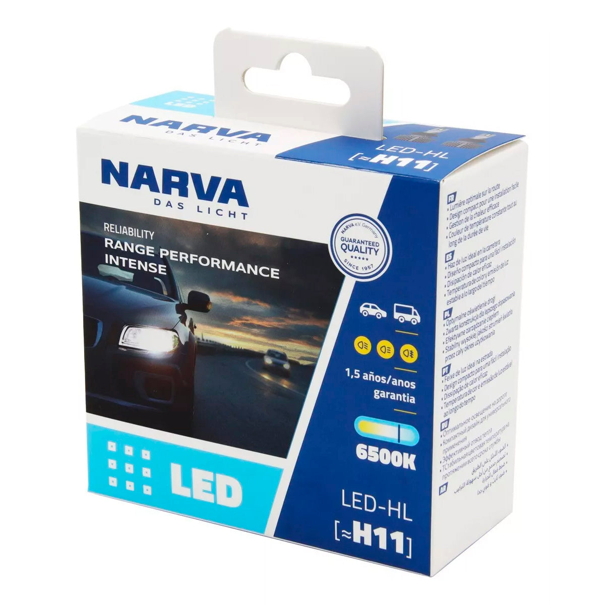Kit Lamparas Led 12V 24W H11 Narva 6500K Pgj19-2-Kit Led H11-Multishop Uruguay