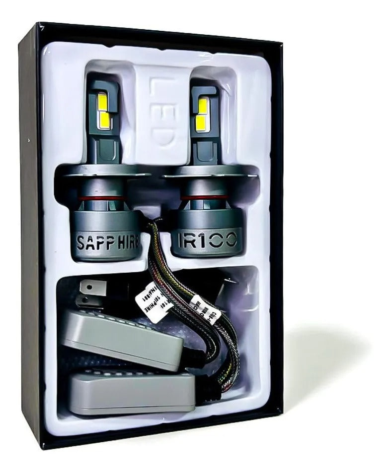 Kit Lámparas LED 150W (75W) 12/24V H1 Super Canbus IR100 Black Saphire-Kit Led-Multishop Uruguay