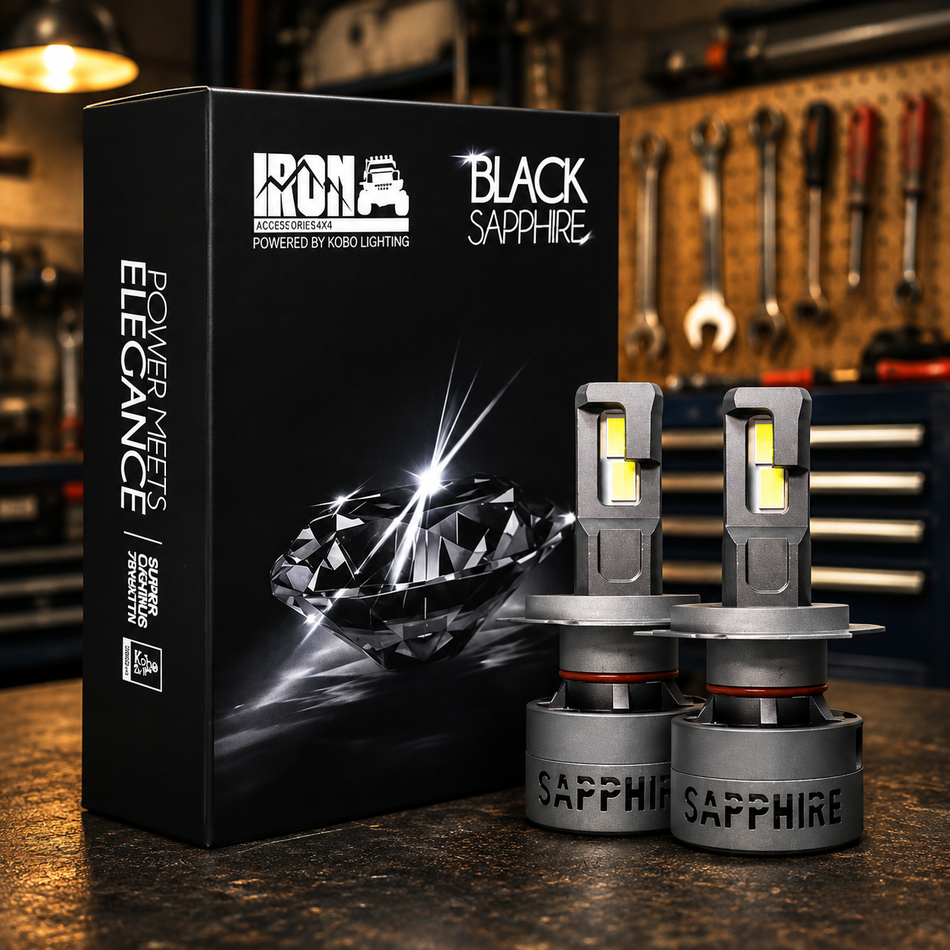 Kit Lámparas LED 150W (75W) 12/24V H1 Super Canbus IR100 Black Saphire-Kit Led-Multishop Uruguay