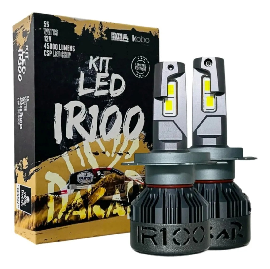 Kit Lámparas LED 55w 12V H3, H4, H7, H11, 9005, 9006 Cree Super Canbus IR100-Kit Led-Multishop Uruguay