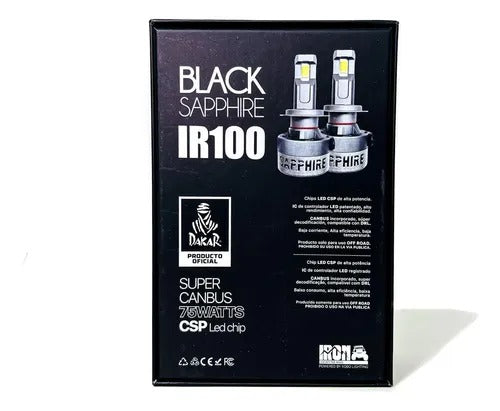 Kit Lámparas LED 75W 12/24V H1 Super Canbus IR100 Black Saphire-Kit Led-Multishop Uruguay
